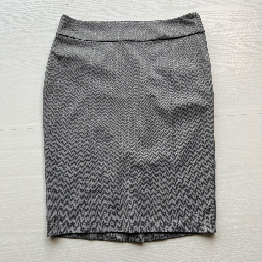 Liverpool Clove Knit‎ Pencil Skirt Womens 8 Gray Knee Length New